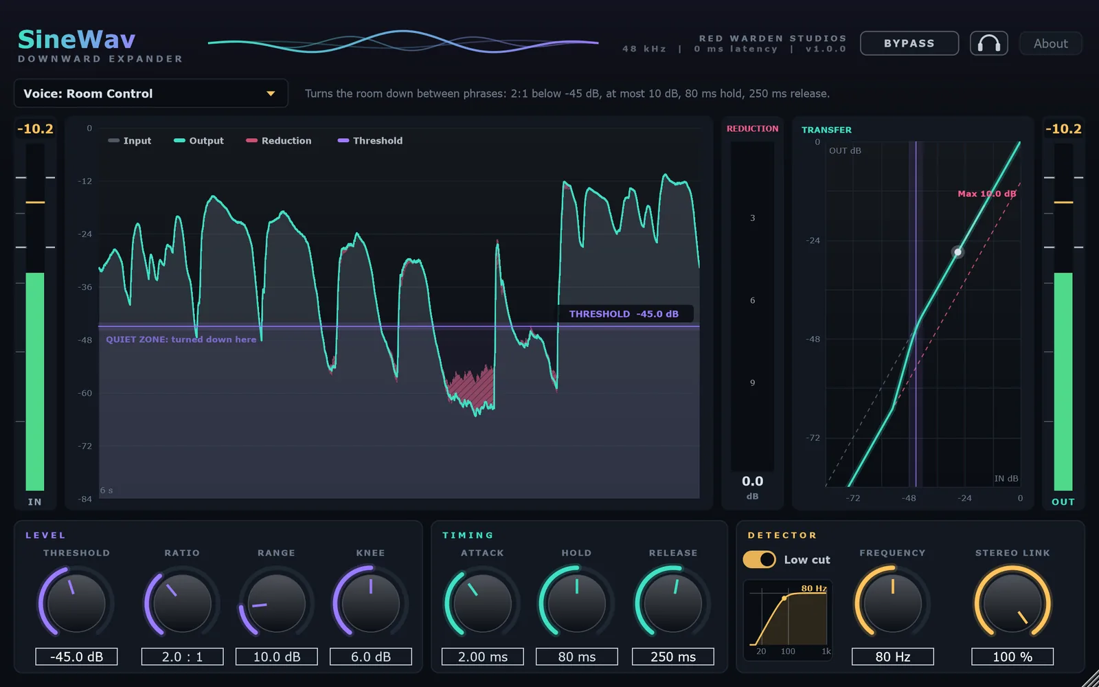SineWav Expander plugin window